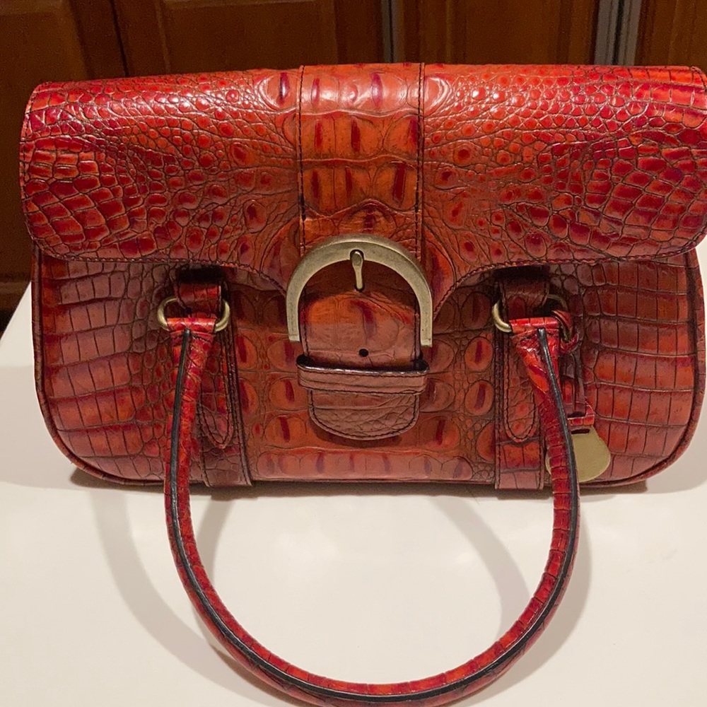 Brahmin bag in Red with attachable shoulder strap